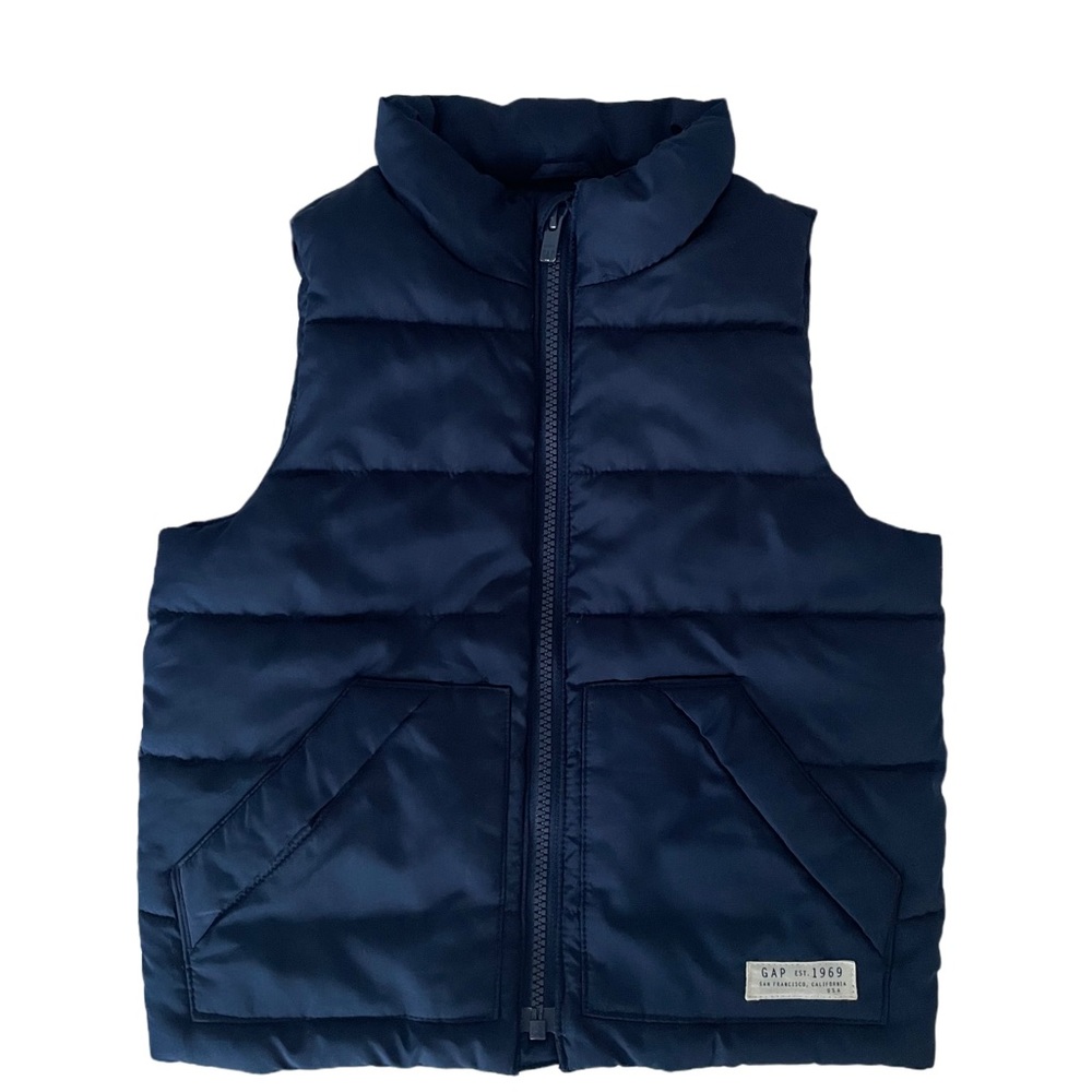 Gap Kids Boys Navy Blue Puffer Vest Size:4